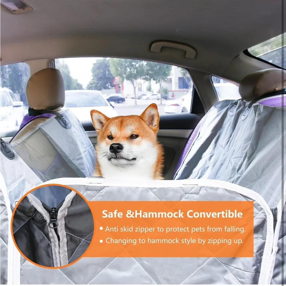 Pet🐩Car🚙Seat💺Cover Hammock 600D Oxford Fabric Heavy Duty Waterproof Nonslip